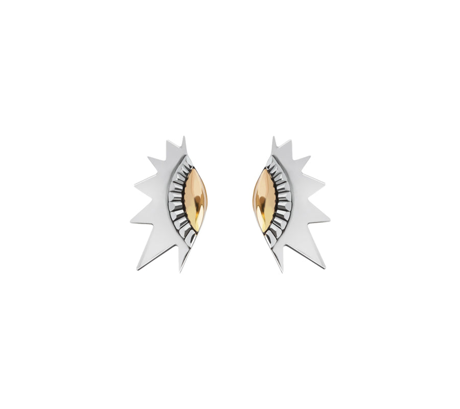 Dina 18k Gold & Silver Earrings