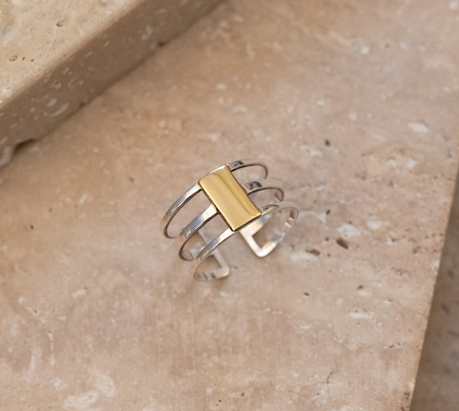 Miley 18k Gold & Silver Ring