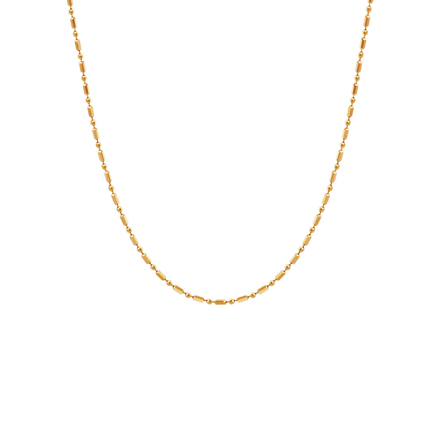 Ball and bar 18k Gold Chain