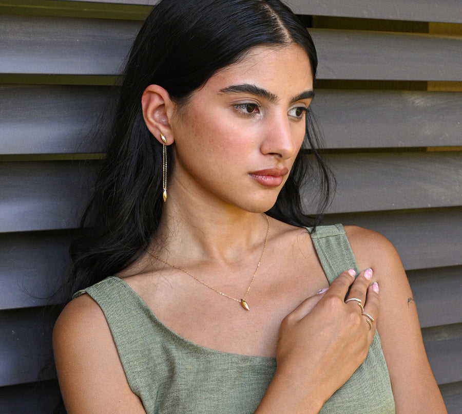 Rue 18K Gold Drop Earrings